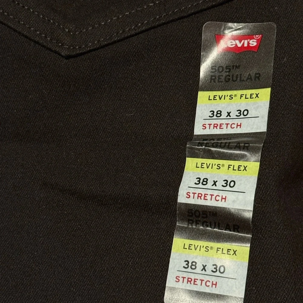 Levi's 505 Regular Fit Stretch Straight Leg Jeans ~ Levi's Flex ~ Men's 38 x 30 - Picture 5 of 9